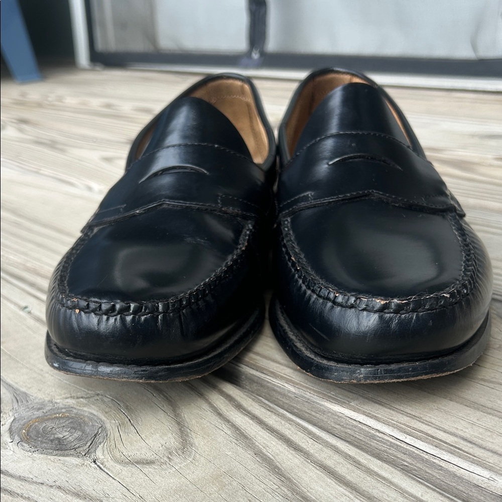 G.H. Bass Weejuns Black Leather Penny Loafers - Picture 10 of 14